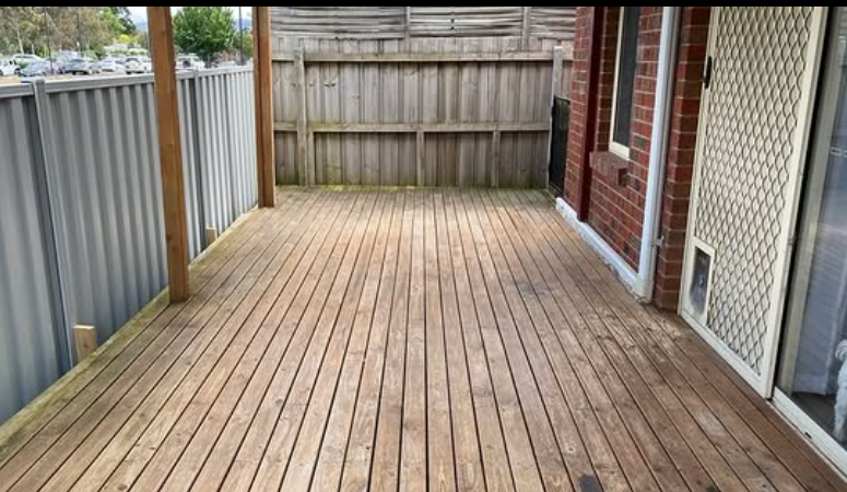 Before: original pine decking